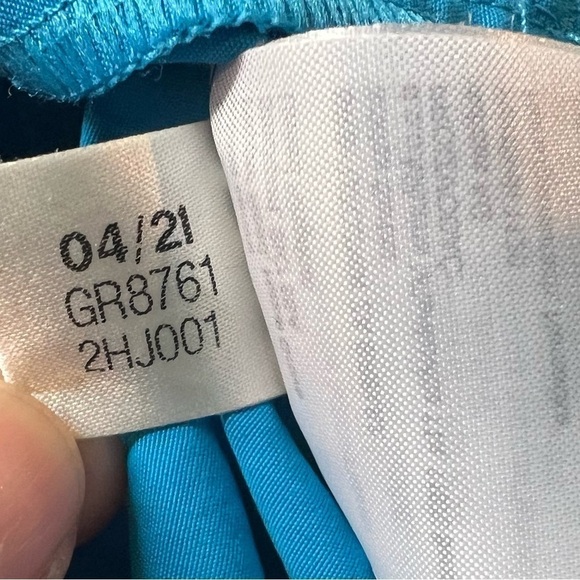 Adidas Wind Pullover Jacket Gender Neutral Teal Blue V Neck EUC - Picture 11 of 14